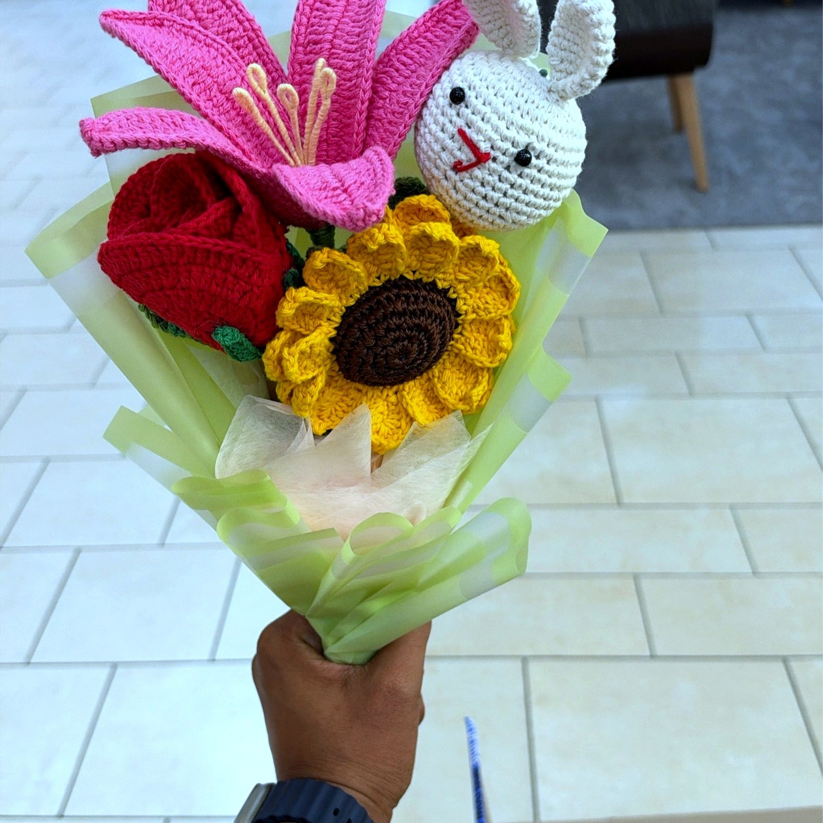 Crochet Bouquet with Bunny