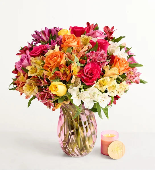 Assorted Roses & Peruvian Lilies
