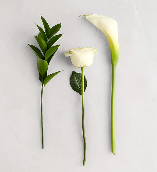 White Rose & Calla Lily Sympathy Bouquet