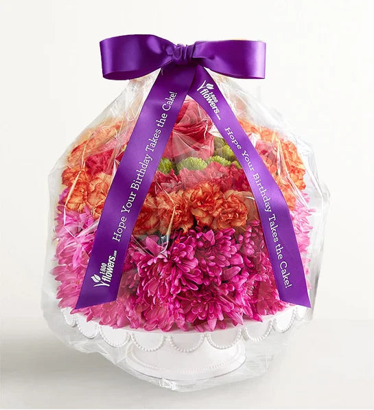 Birthday Wishes Flower Cake® Vibrant