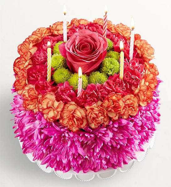 Birthday Wishes Flower Cake® Vibrant