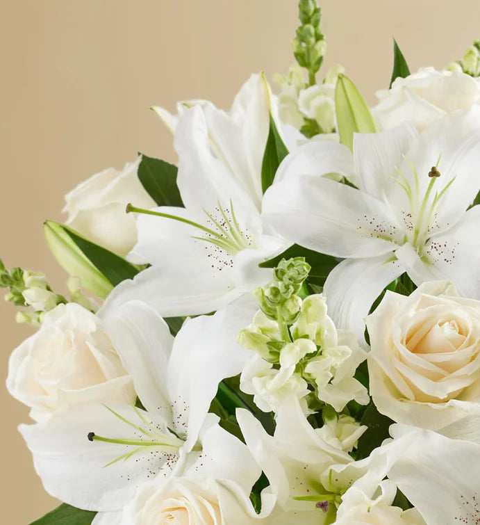 Classic All White Sympathy Arrangement