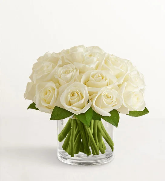 Contemporary White Roses for Sympathy