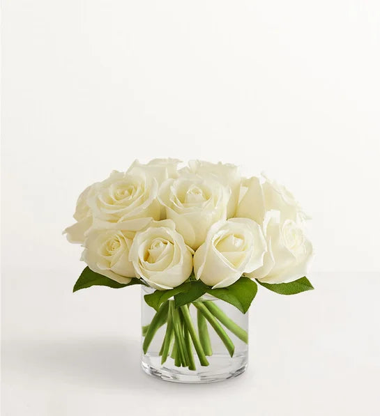 Contemporary White Roses for Sympathy