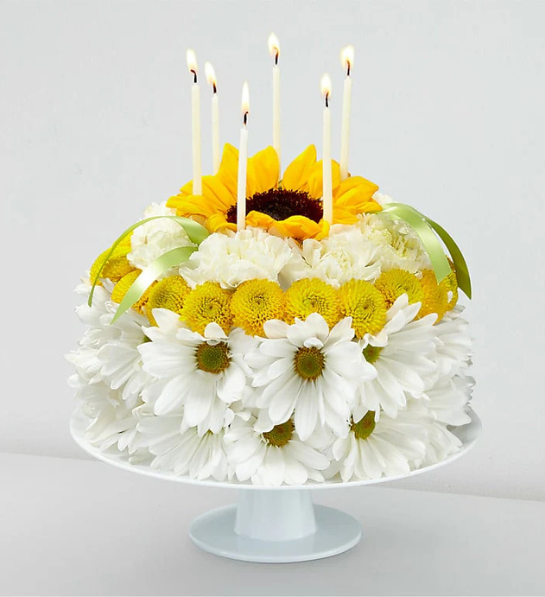 Sunny Wishes Flower Cake