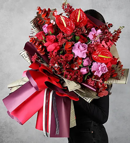 Crimson Luxe Celebration Bouquet
