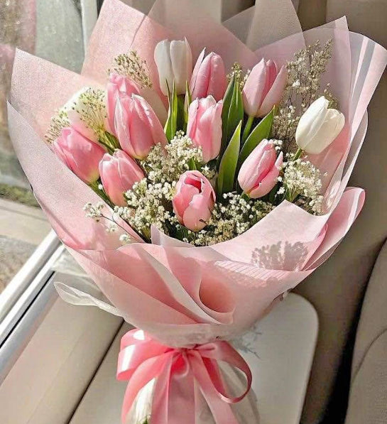 Blush Tulip Elegance Bouquet