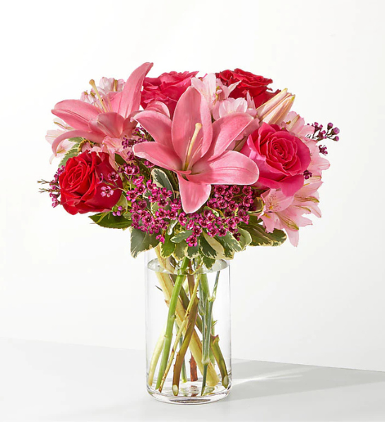 Blushing Pink Lily & Rose Bouquet