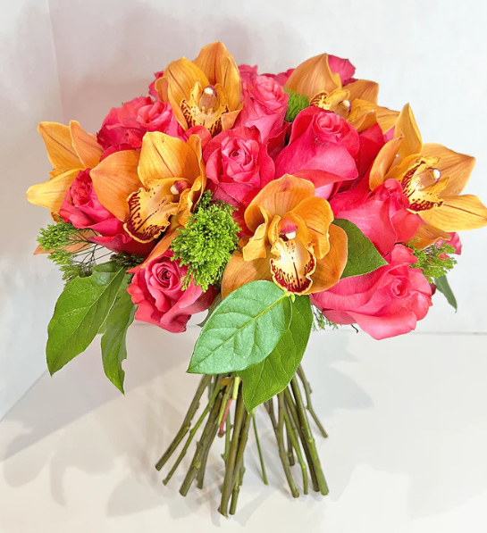 Sunset Orchid Rose Bouquet