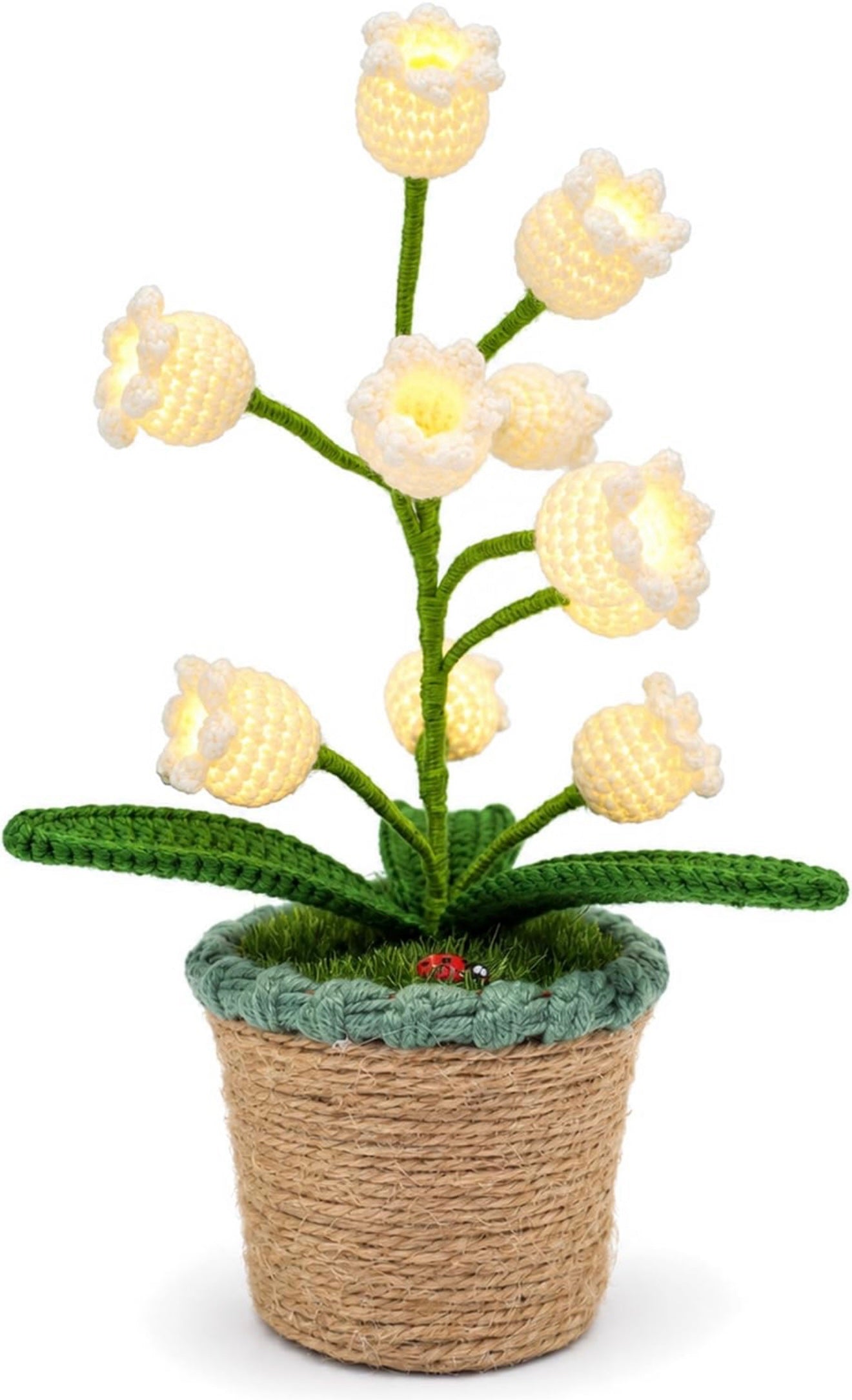 Lily of the Valley Crochet Lamp